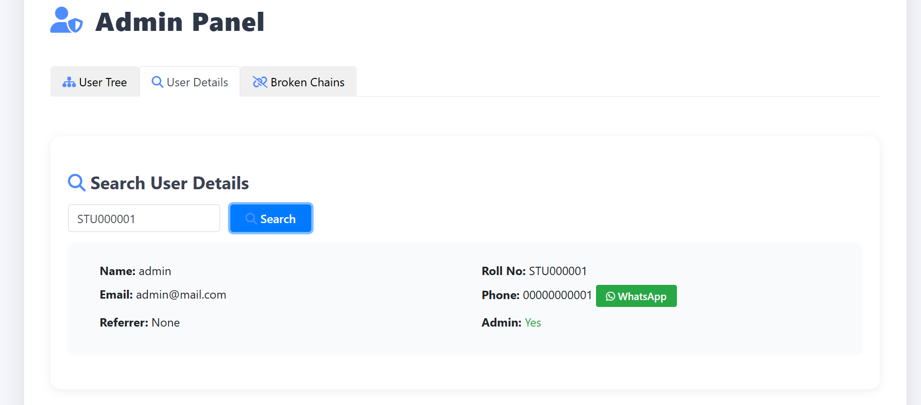 Referral Tree Visualization